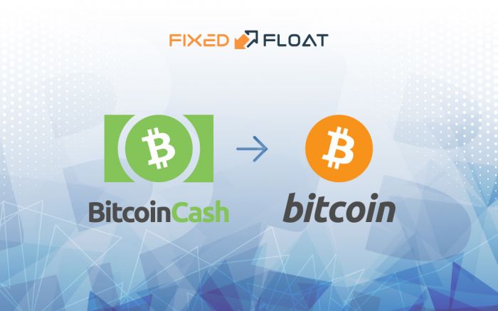 Intercambiar Bitcoin Cash a Bitcoin 
