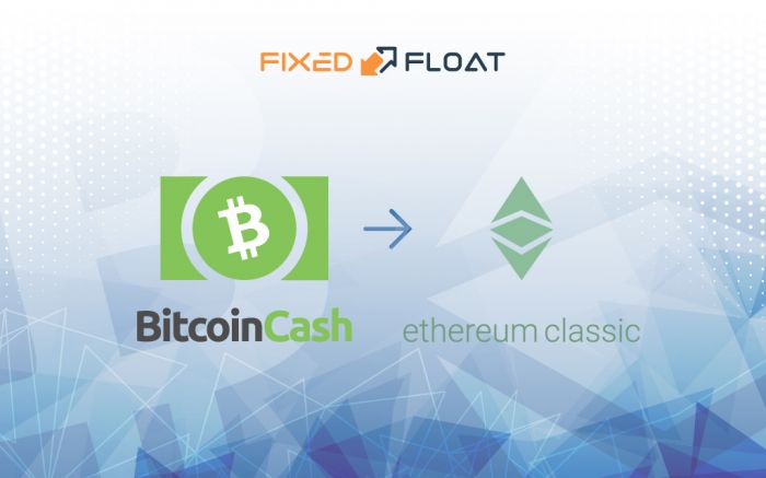 Tauschen Sie Bitcoin Cash gegen Ethereum Classic