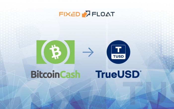 Intercambiar Bitcoin Cash a TrueUSD