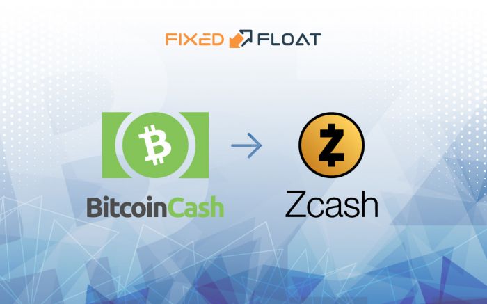 Intercambiar Bitcoin Cash a Zcash