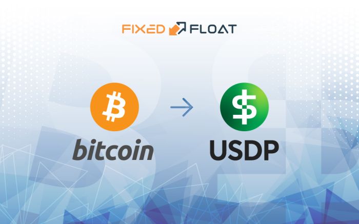 Échangez Bitcoin en USDP