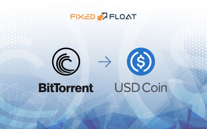 Exchange BitTorrent to USD Coin