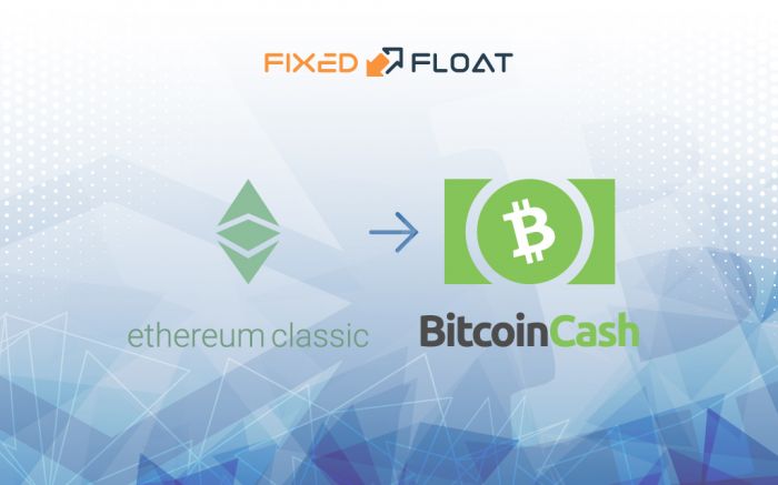 Câmbio Ethereum Classic por Bitcoin Cash