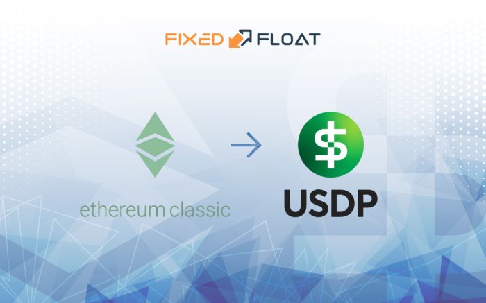 Exchange Ethereum Classic to USDP