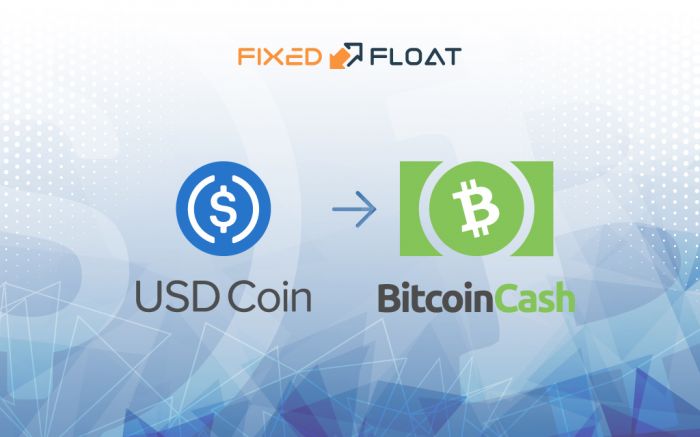 Échangez USD Coin en Bitcoin Cash