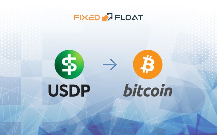 Tauschen Sie USDP gegen Bitcoin