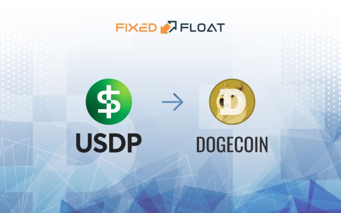Обмен USDP на Dogecoin