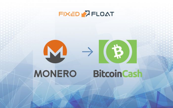 Umtausch von Monero gegen Bitcoin Cash